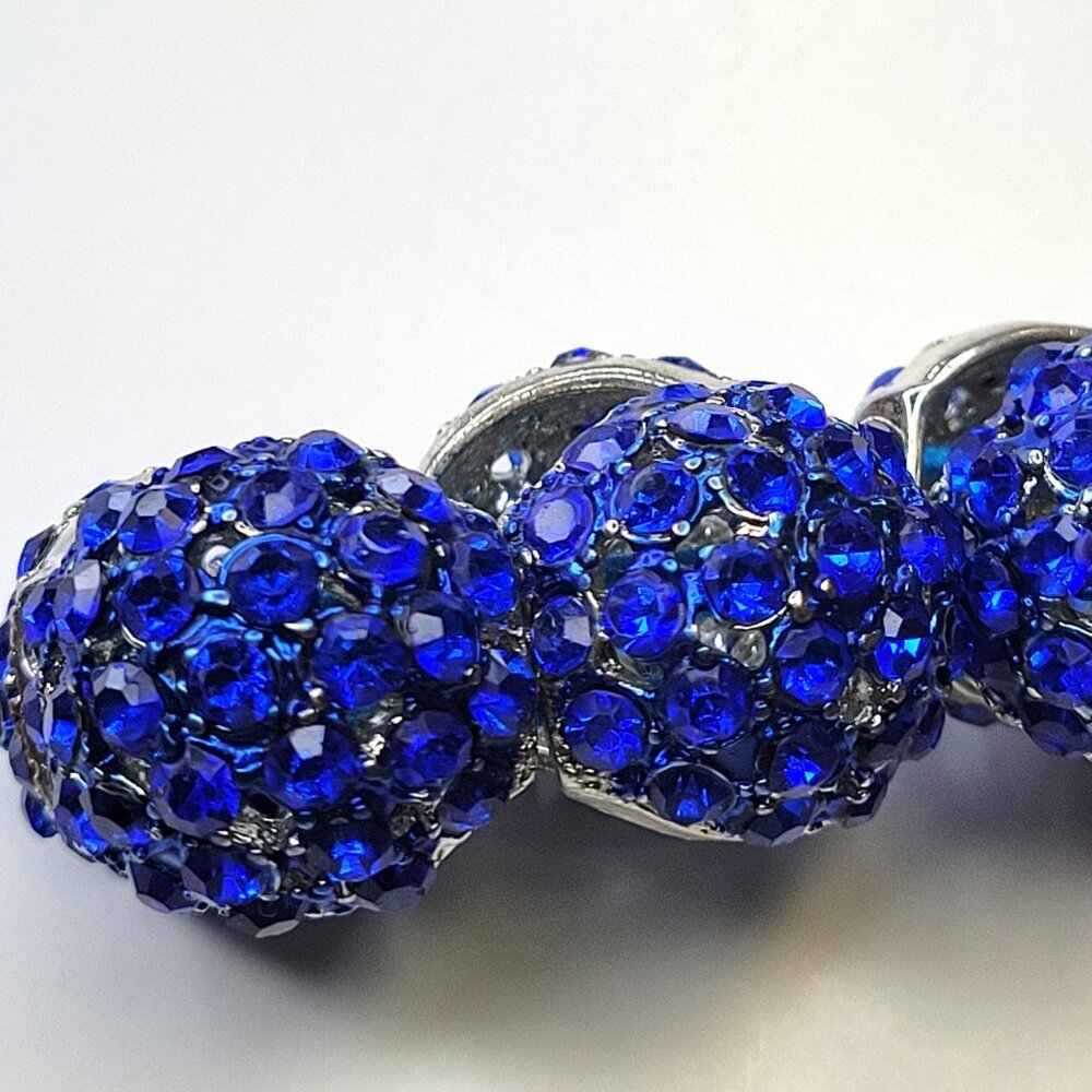 Blue Crystal Rhinestone Bracelet - Picture 4 of 9